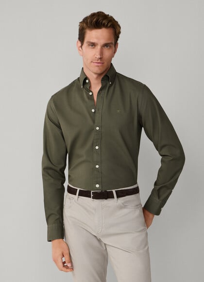 Tailored Fit Garment Dyed Oxford Shirt