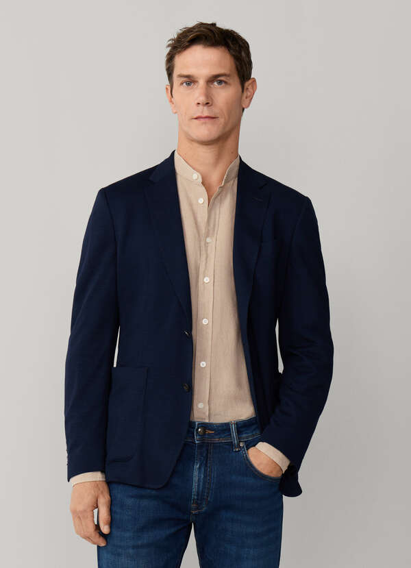 Ultra Lightweight Pique Knitted Blazer - 2 Ultra Lightweight Pique Knitted Blazer - 2