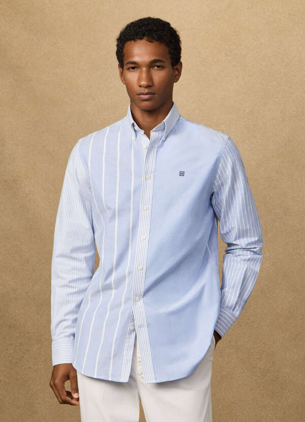 Classic Fit Patchwork Oxford Shirt - 2