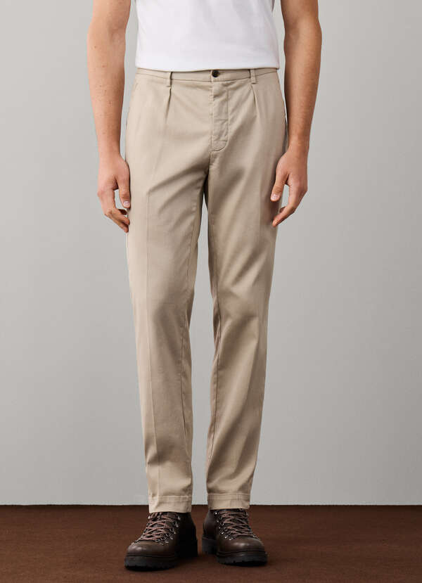 Travel Tapered Fit Sloane Sateen Trousers - 2
