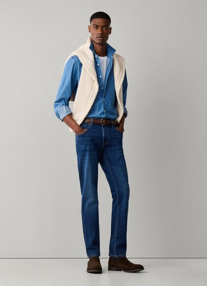 Slim Fit Powerflex Vintage Wash Denim