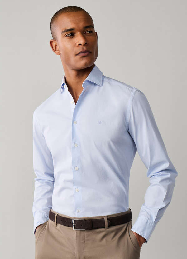 Tailored Fit Stretch Poplin Shirt