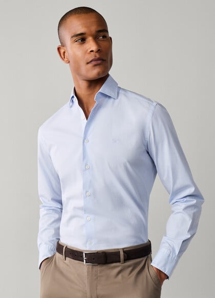 Tailored Fit Stretch Poplin Shirt
