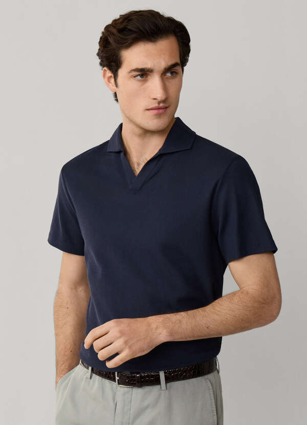 Classic Fit Short Sleeve Textured Knit Polo