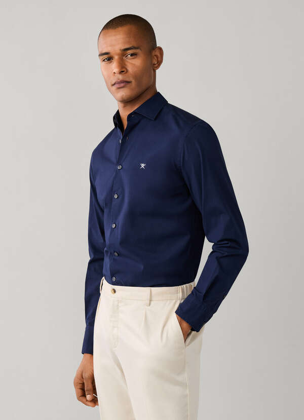 Tailored Fit Stretch Poplin Shirt