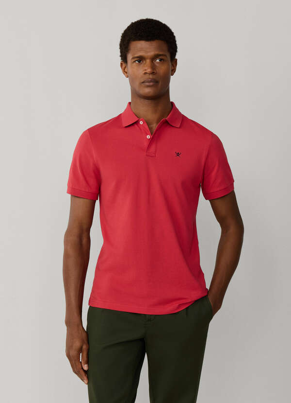 Slim Fit Short Sleeve Logo Pique Polo - 2
