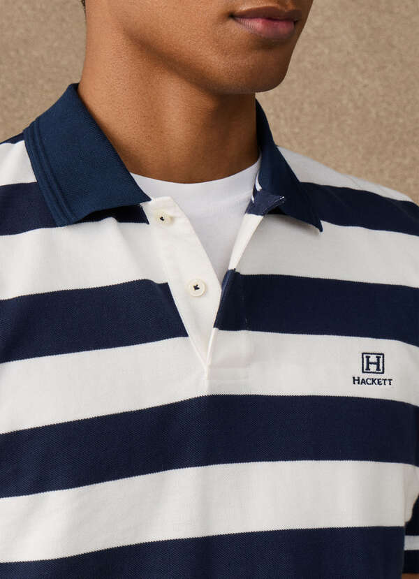 Classic Fit Short Sleeve Striped Polo - 2 Classic Fit Short Sleeve Striped Polo - 2