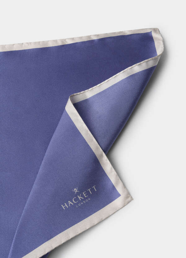 Solid Branded Silk Pocket Square - 2 Solid Branded Silk Pocket Square - 2