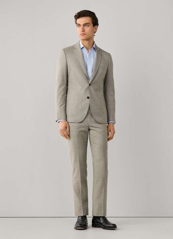 Wool Rustic Tropical Textured Suit - 2