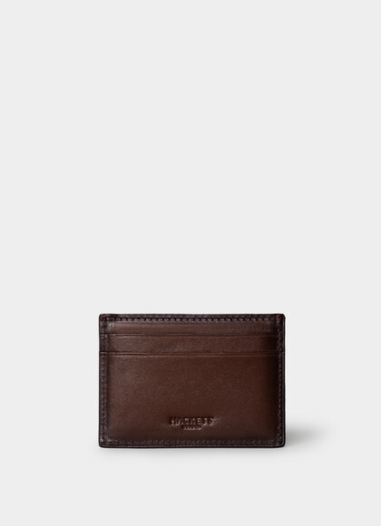 Embossed Branding Leather Cardholder
