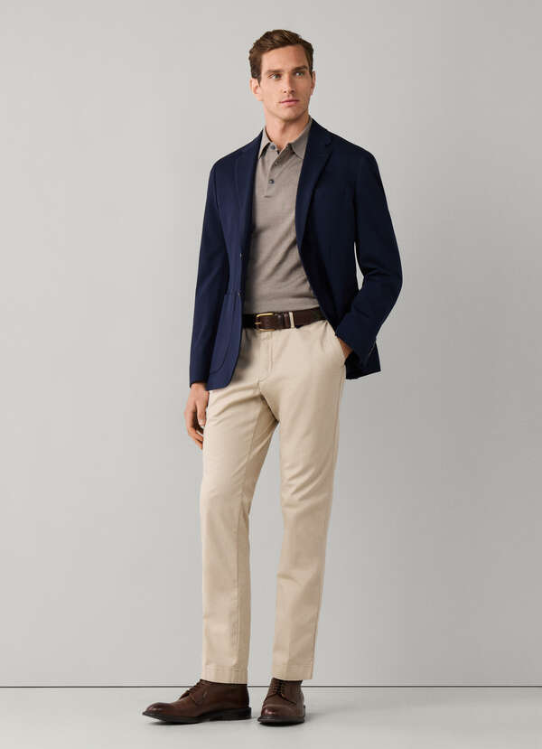 Slim Fit Kensington Textured Canvas Chino