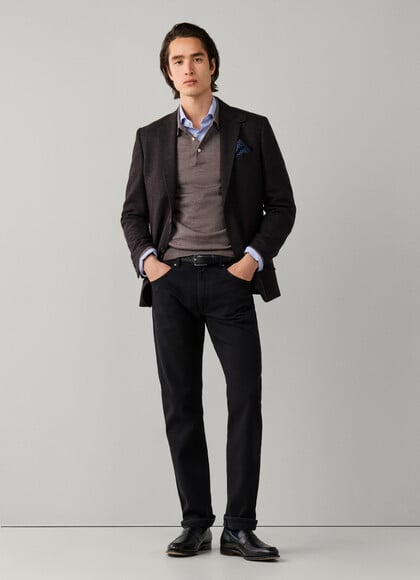 Classic Fit Black Wash Denim