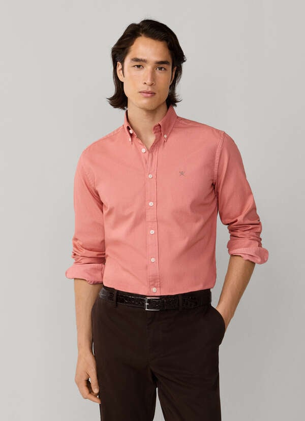 Tailored Fit Garment Dyed Oxford Shirt Tailored Fit Garment Dyed Oxford Shirt
