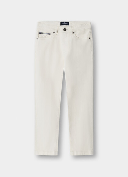 Relaxed Fit 5 Pocket Ecru Wash Denim 