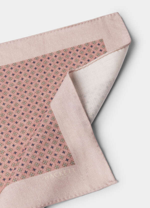 Floral Wool Pocket Square - 2 Floral Wool Pocket Square - 2