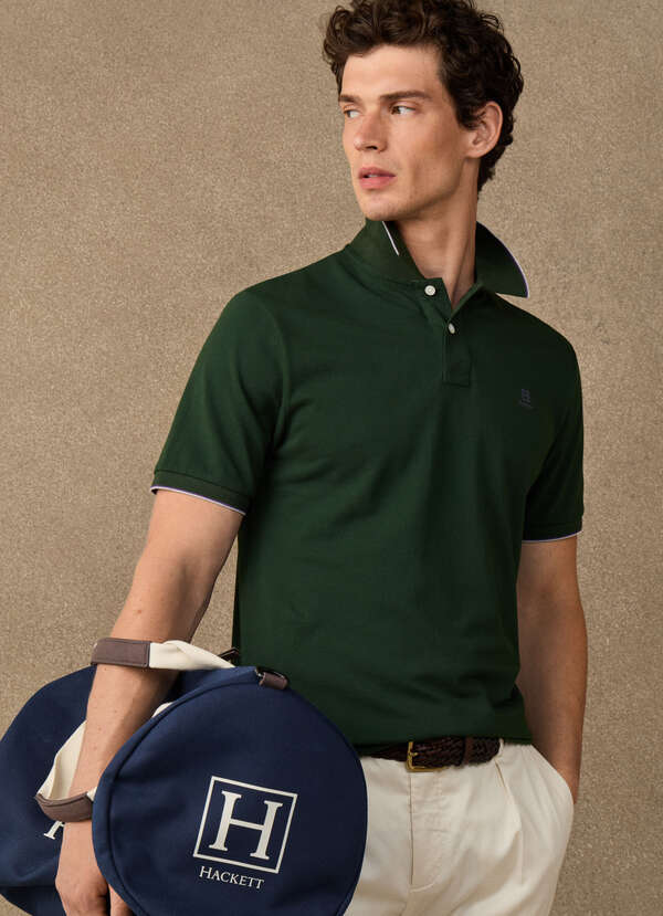 Classic Fit Short Sleeve Tipped Polo