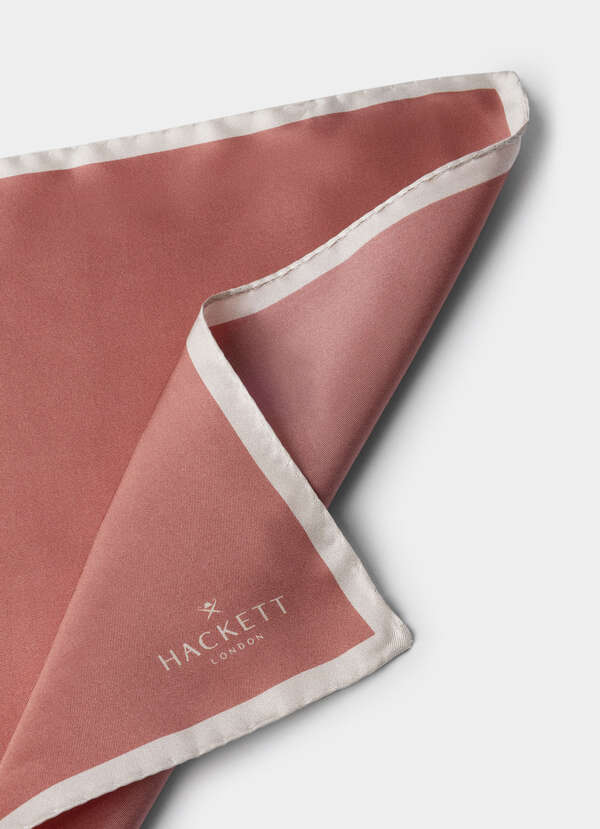 Solid Branded Silk Pocket Square - 2