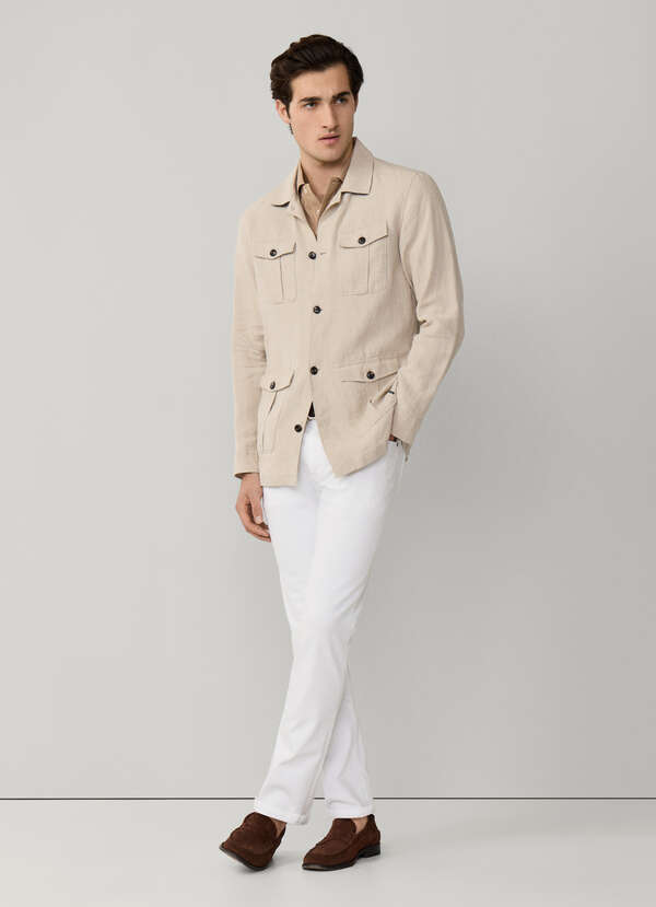 Classic Fit White Denim