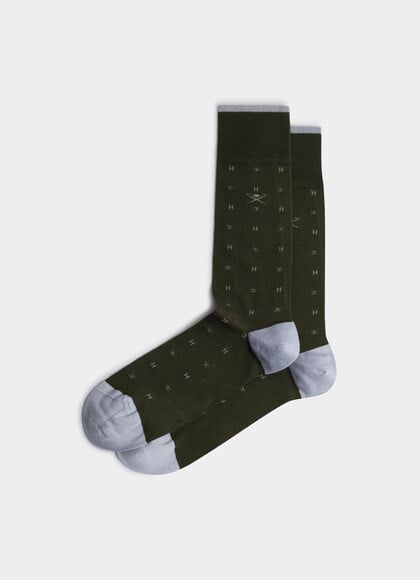 Mercerised Cotton Jacquard H Socks