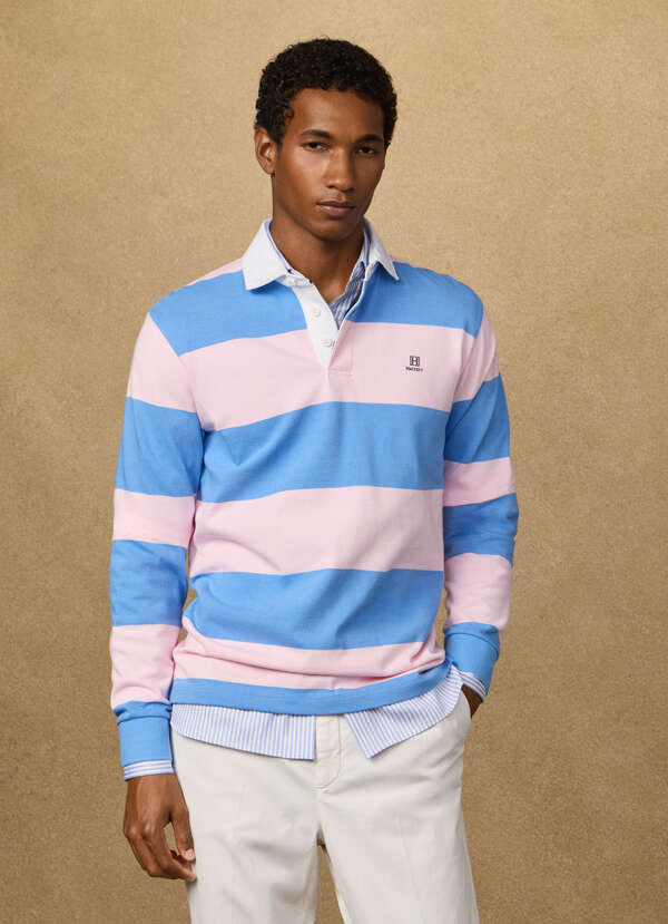 Classic Fit Striped Rugby Shirt - 2 Classic Fit Striped Rugby Shirt - 2