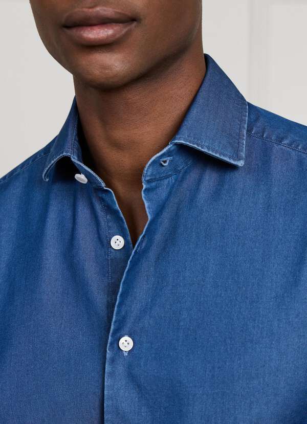 Tailored Fit Denim Shirt - 2 Tailored Fit Denim Shirt - 2