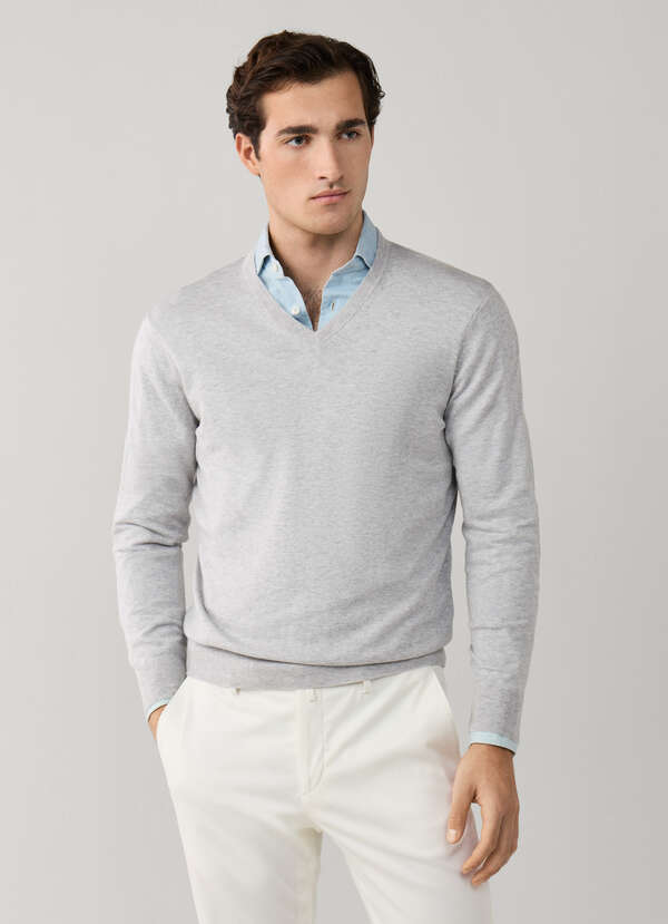 Cotton-Cashmere V-Neck Jumper - 2
