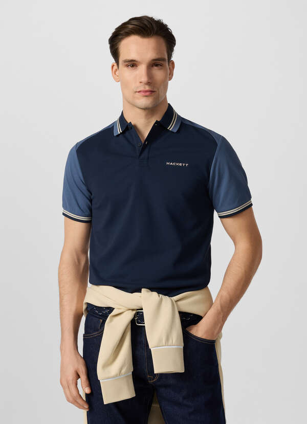 Classic Fit Short Sleeve Colour Block Polo