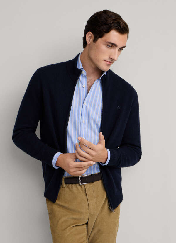 Lambswool Full Zip Cardigan