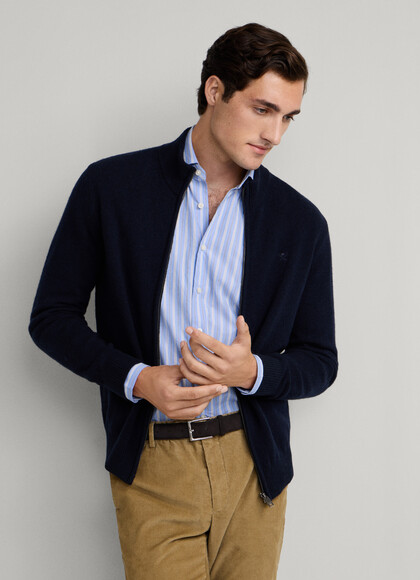 Lambswool Full Zip Cardigan