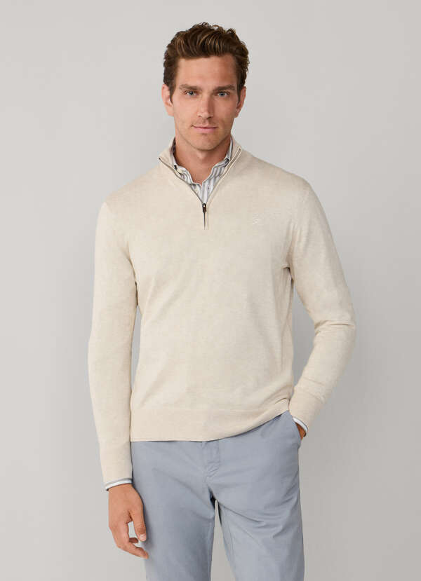 Cotton-Silk Quarter Zip Jumper - 2