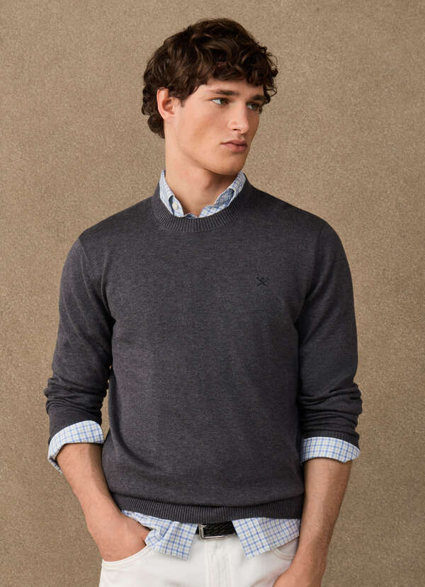 Cotton Crew-Neck Jumper