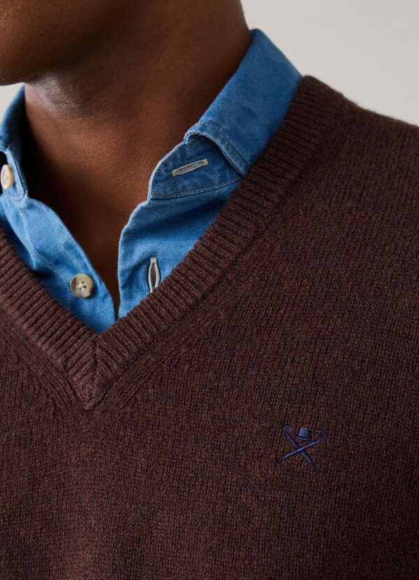 Lambswool V-Neck Jumper - 2 Lambswool V-Neck Jumper - 2