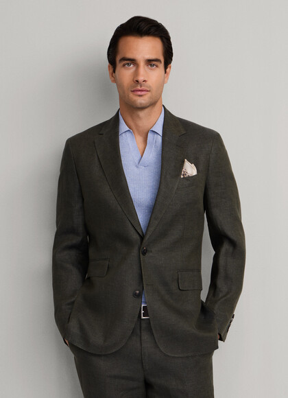 Linen Delave Hopsack Blazer