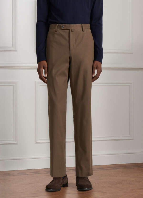 Classic Fit Stretch Cotton-Cashmere Trouser - 2 Classic Fit Stretch Cotton-Cashmere Trouser - 2