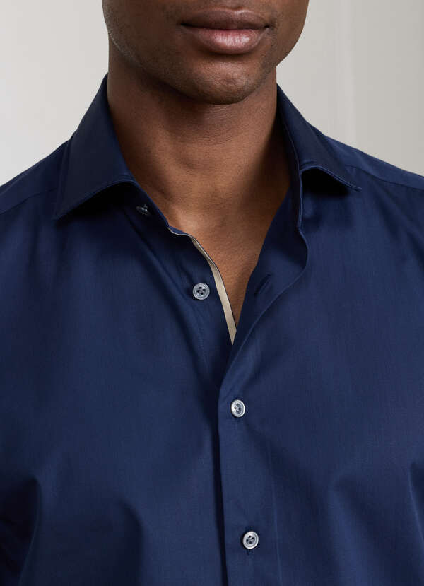 Tailored Fit Plain Engineered Stripe Shirt - 2