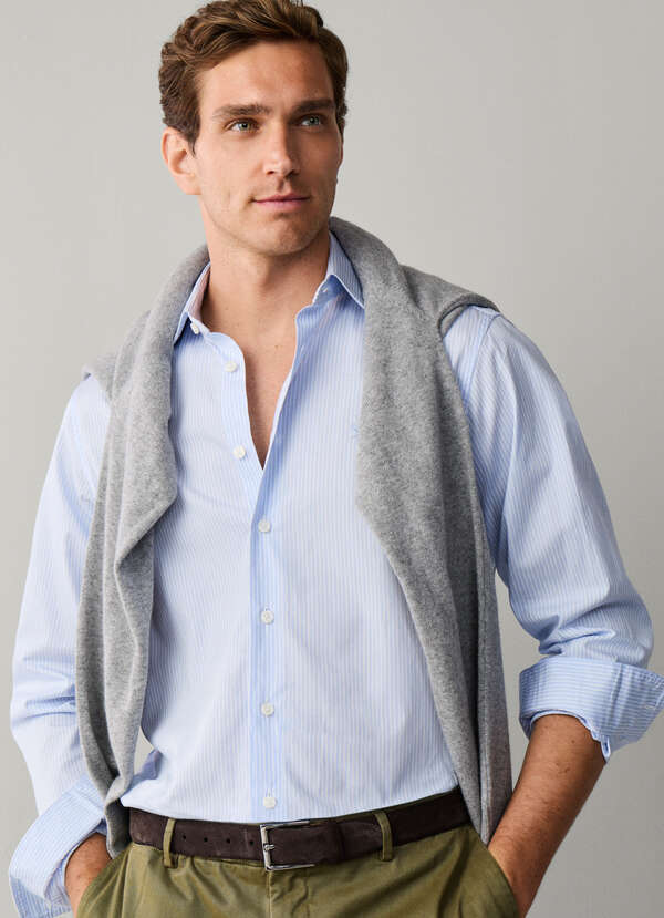 Classic Fit City Striped Shirt