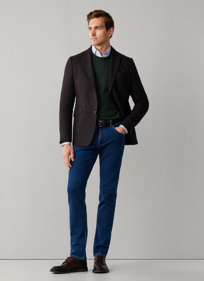 Slim Fit Newburg Vintage Wash Brushed Denim