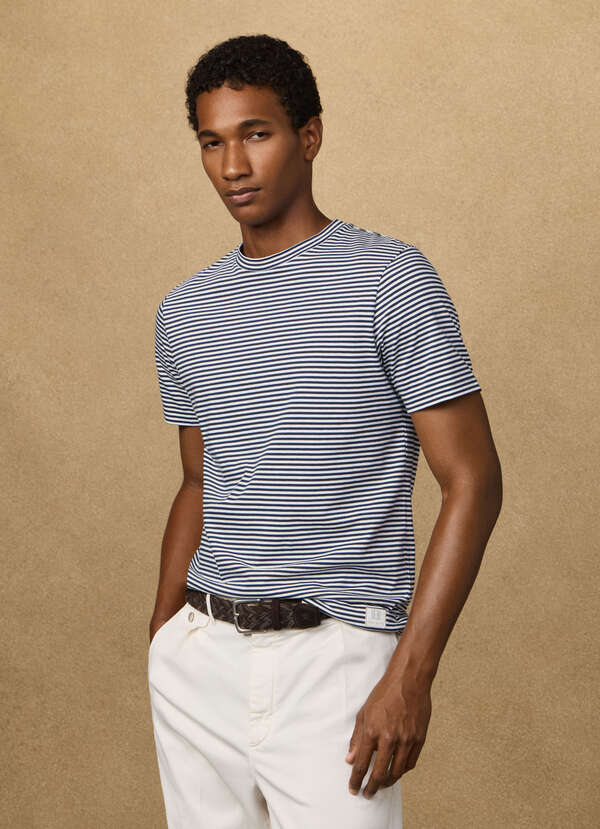 Classic Fit Short Sleeve Striped T-Shirt