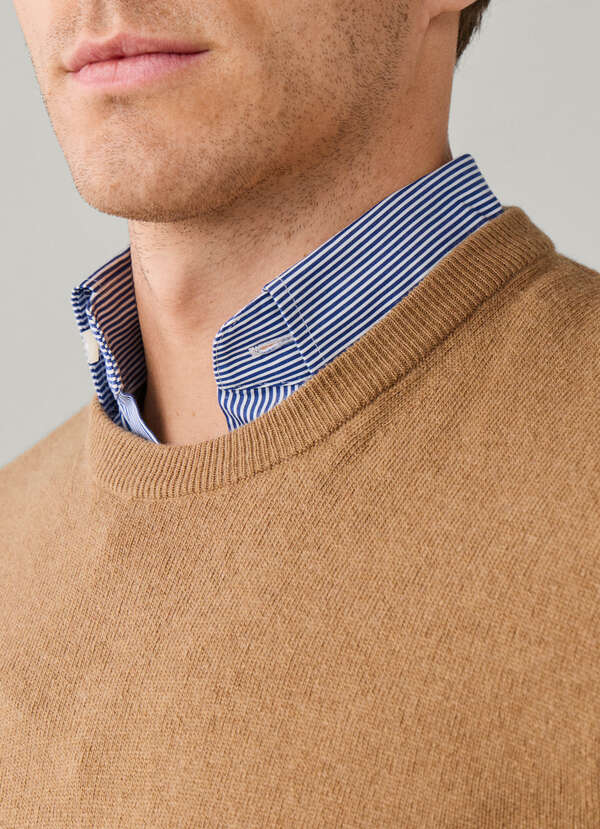 Merino Wool-Cashmere Blend Crew Neck Jumper - 2