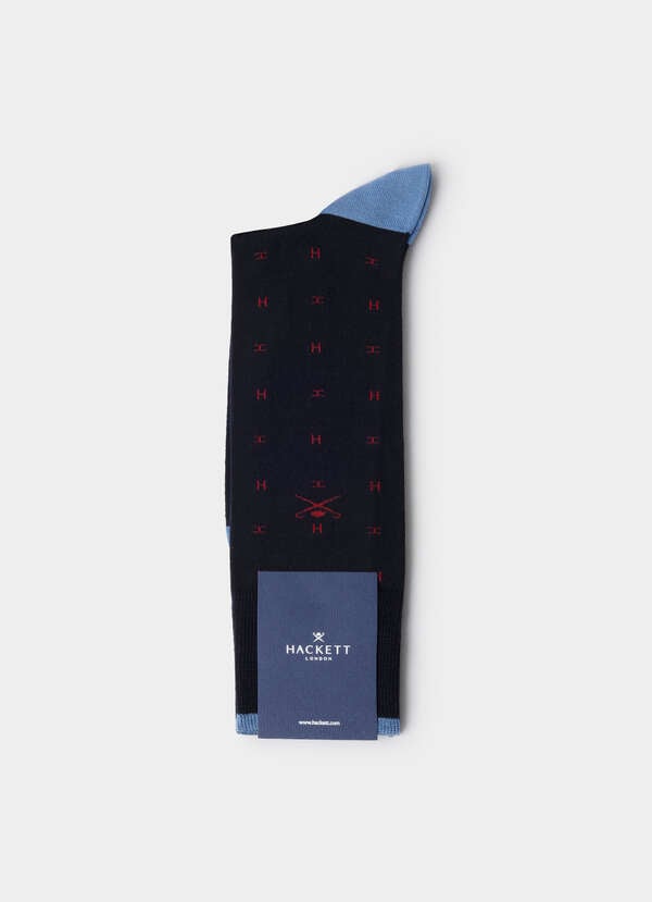 Mercerised Cotton Jacquard H Socks - 2 Mercerised Cotton Jacquard H Socks - 2