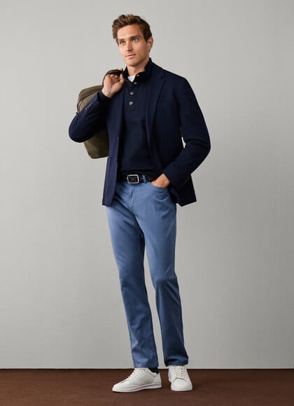 Travel Regular Fit Trinity Sateen Trousers