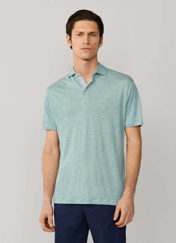 Classic Fit Short Sleeve Linen Polo - 2