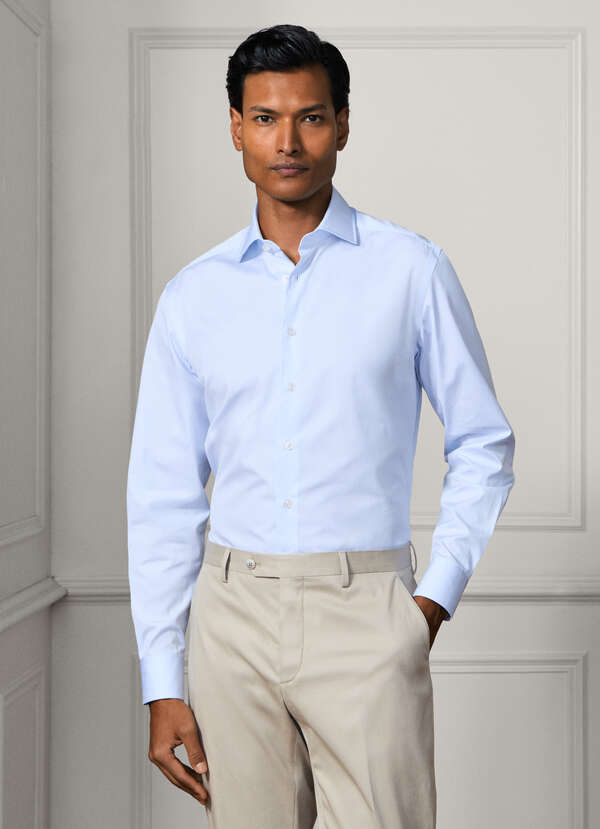 Tailored Fit Fine Stripe Selvedge Shirt - 2 Tailored Fit Fine Stripe Selvedge Shirt - 2