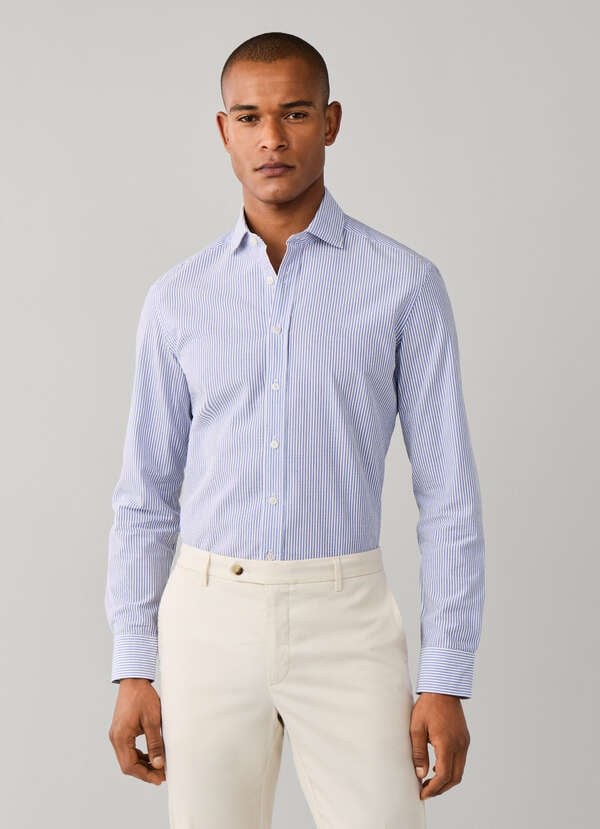 Tailored Fit Seersucker Bengal Stripe Shirt - 2 Tailored Fit Seersucker Bengal Stripe Shirt - 2