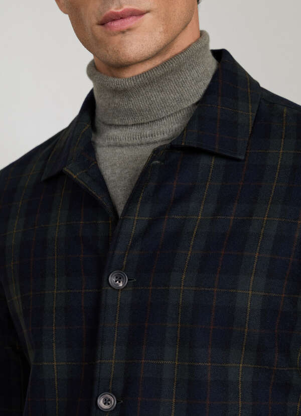 Wool-Cashmere Blackwatch Check Overshirt - 2