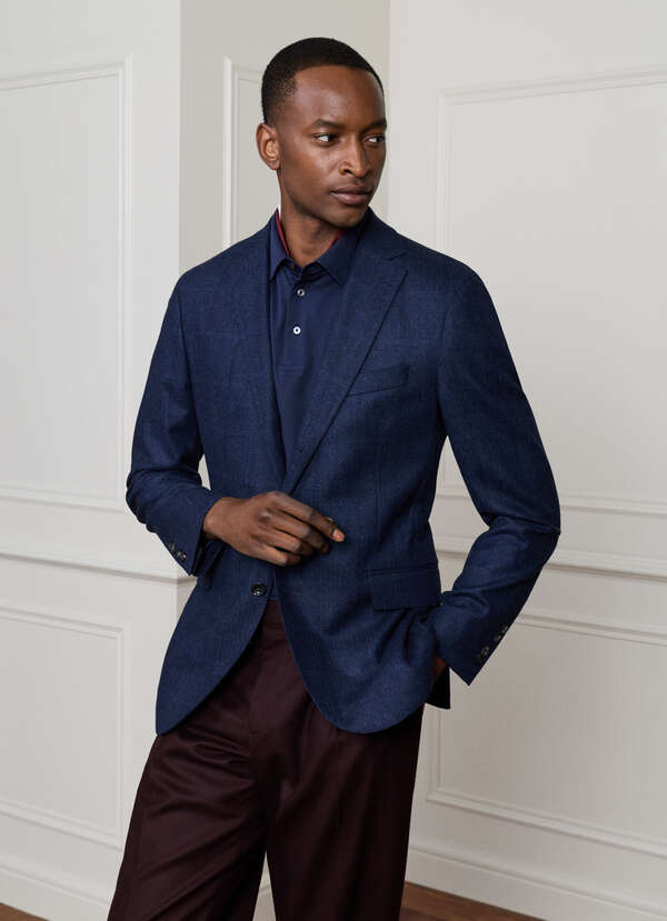 Wool-Cashmere Blend Blazer - Woven in Italy