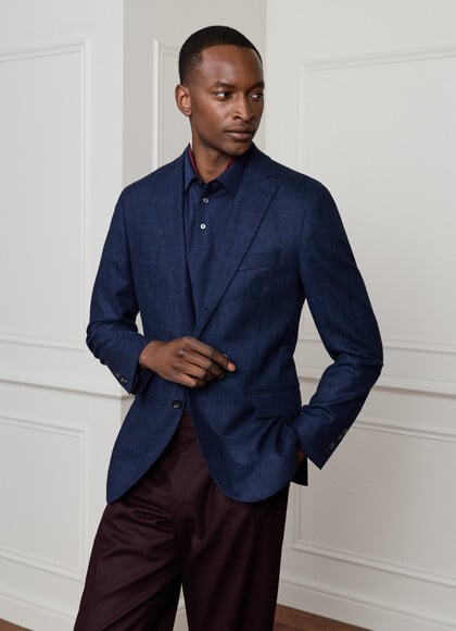 Wool-Cashmere Blend Blazer - Woven in Italy