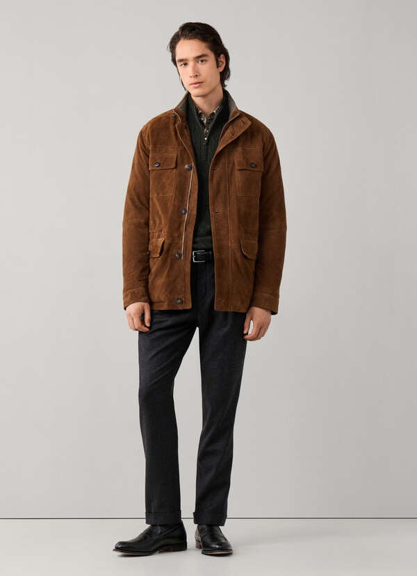 Suede Four Pocket Jacket - 2 Suede Four Pocket Jacket - 2