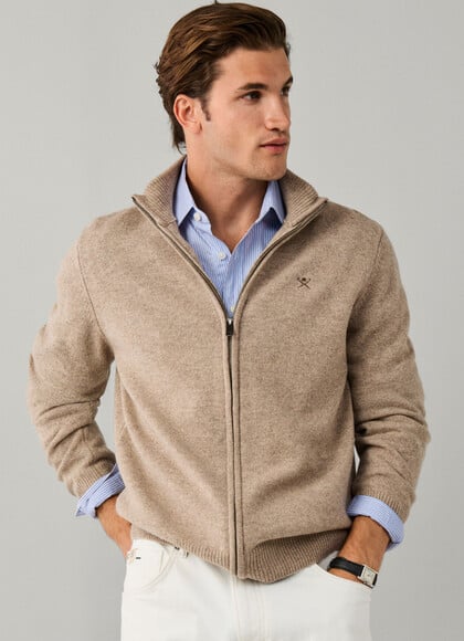 Lambswool Full Zip Cardigan