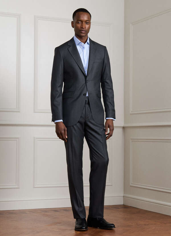 Wool Birdseye Suit - Woven In Italy - 2